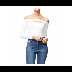 Ribbed off the shoulder bodysuit